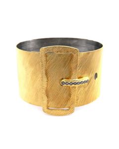 Kurtulan 24K Gold and Silver Buckle Armband -Bangle