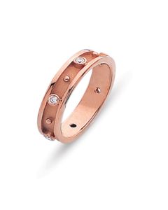 Etruscan 18 K Rose Gold 4mm Diamond Ring 21831207