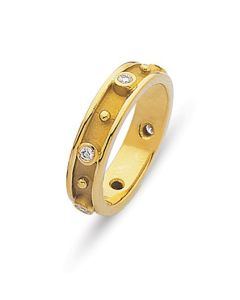 Etruscan 18K Yellow Gold 4mm Diamond Ring 21831206