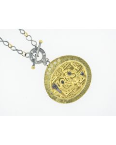 24K Gold & Silver Coin Necklace