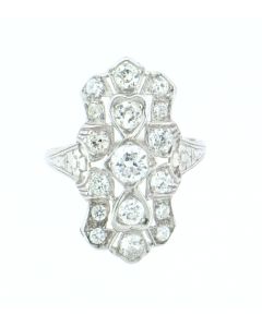 Vintage Platinum Diamonds Ring 99299204