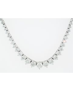18K White Gold  and Diamond Tennis Necklace 50011500