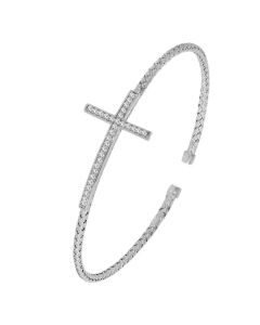 Charles Garnier Sterling Silver Bracelet with CZ Measures 6.75'' Long – C.  F. Reuschlein Jewelers