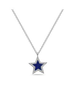 Diamond Star on Lapiz necklace 50019504