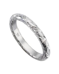 Whitehouse Brothers Colonial Men's 5mm Wedding Ring 18K White Gold